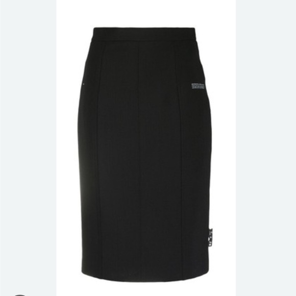 Off WHITE Black Pencil Skirt - Picture 2 of 6